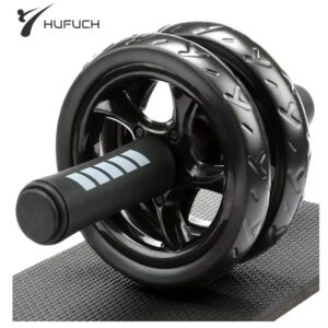 Ab roller with resistance bands