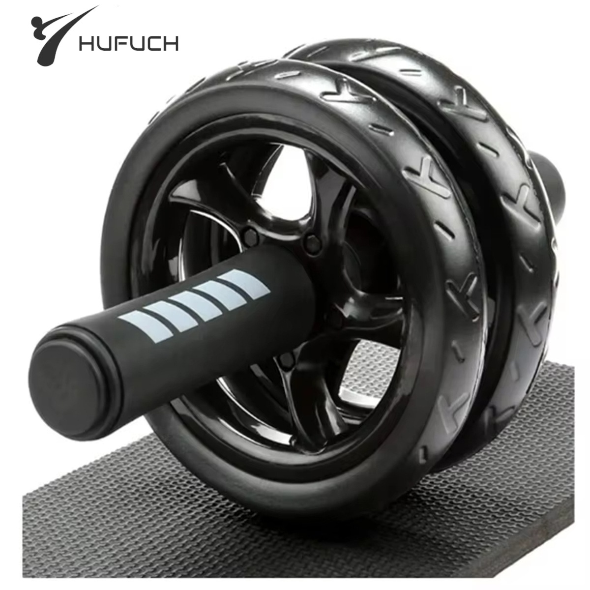 Ab roller with resistance bands