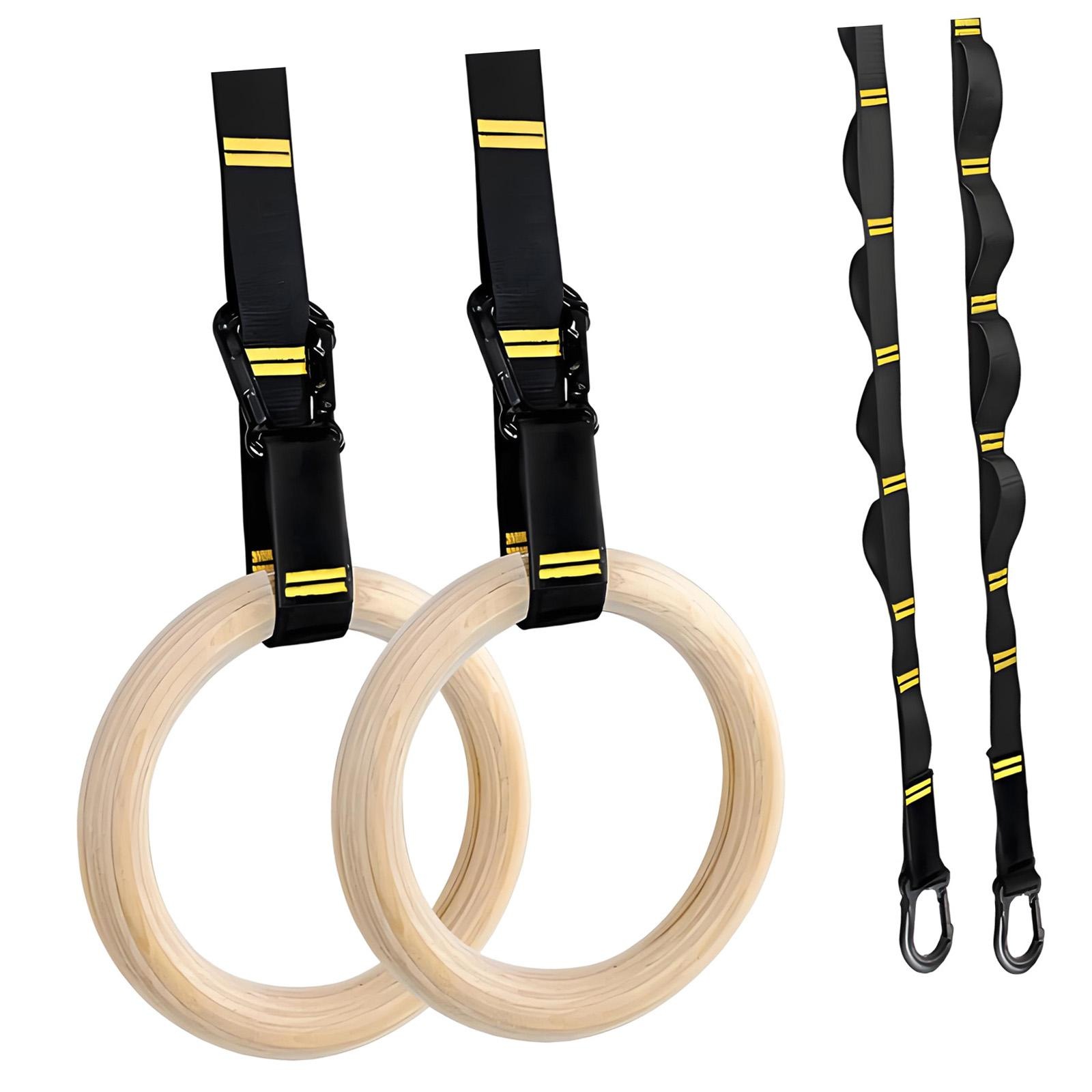 Wooden gymnastics rings